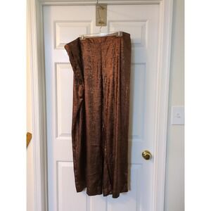 A New Day Bronze & Black  High Rise Wide Leg  Dress Pants w/ Pockets New W/ Tag